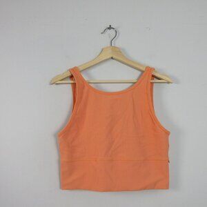 Lululemon Power Pivot Tank *Rib In Golden Apricot L M Crop Top Activewear 92